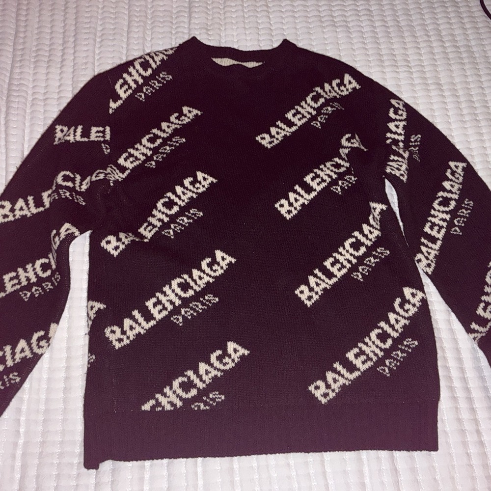 Balenciaga All‎ Over  Logo Sweater  Men Size L